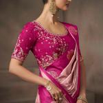Splendiferous Baby Pink Banarasi Satin Silk Saree With Prodigal Blouse