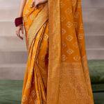 Ebullience Mustard Banarasi Satin Silk Saree With Murmurous Blouse