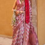 Entrancing Wine Digital Printed Cotton Silk Saree With Scrumptious Blouse Piece