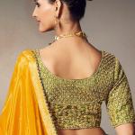 Staggering Yellow Banarasi Silk Saree With Embroidery Blouse Piece