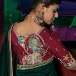 Engrossing Dark Green Banarasi Satin Silk Saree With Gossamer Blouse