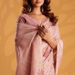 Mesmeric Pink Digital Printed Tussar Silk Saree With Admirable Blouse Piece