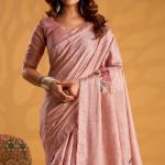 Mesmeric Pink Digital Printed Tussar Silk Saree With Admirable Blouse Piece