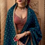 Rhapsody Rama Pure Viscose Crape Silk Saree With Arresting Blouse Piece