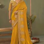 Seraphic Yellow Soft Silk Embroidery Work Saree With Dazzling Blouse Piece