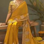 Seraphic Yellow Soft Silk Embroidery Work Saree With Dazzling Blouse Piece