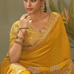 Seraphic Yellow Soft Silk Embroidery Work Saree With Dazzling Blouse Piece