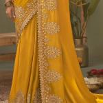 Seraphic Yellow Soft Silk Embroidery Work Saree With Dazzling Blouse Piece