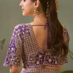 Pulsating Royal Purple Soft Silk Embroidery Work Saree With Staring Blouse Piece