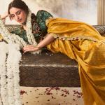 Resonant Mustard Pure Tissue Banarasi Silk Saree With Vivacious Blouse Piece