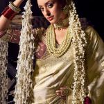 Refreshing Beige Pure Viscose Tissue Banarasi Silk Saree With Whimsical Blouse Piece