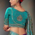 Sophisticated Purple Banarasi Satin Silk Saree With Designer Blouse Piece