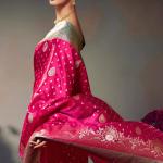 Pretty Dark Pink Banarasi Satin Silk Saree With Cynosure Blouse Piece
