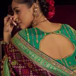 Resonant Purple Pure Viscose Dola Silk Saree With Susurrous Blouse Piece