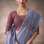 Marvellous Blue Viscose Cotton Silk Saree With Rhapsodic Blouse Piece