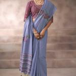 Marvellous Blue Viscose Cotton Silk Saree With Rhapsodic Blouse Piece
