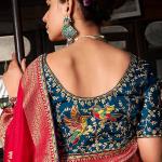 Elegant Red Pure Viscose Dola Silk Saree With Dissemble Blouse Piece