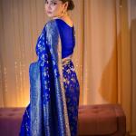 Pretty Royal Blue Soft Banarasi Silk Saree With Glorious Blouse Piece