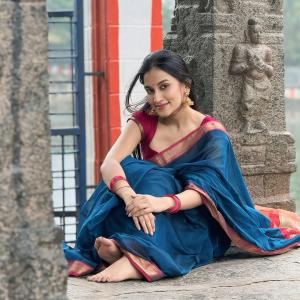 Impressive Blue Soft Silk Saree With Deserving Blouse Piece