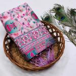 Ratatouille Pink Pashmina Saree With Tempting Blouse Piece