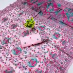Ratatouille Pink Pashmina Saree With Tempting Blouse Piece