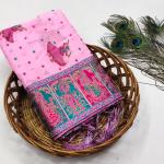 Woebegone Pink Pashmina Saree With Embellished Blouse Piece
