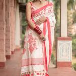Profuse Off White Cotton Silk Saree With Radiant Blouse Piece
