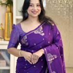 Ravishing Purple Soft Silk Saree With Invaluable Blouse Piece