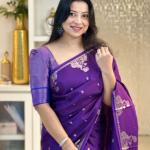 Ravishing Purple Soft Silk Saree With Invaluable Blouse Piece