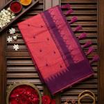 Effulgent Pink Cotton Silk Saree With Artistic Blouse Piece