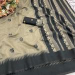 Scrumptious Beige Cotton Silk Saree With Staring Blouse Piece