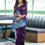 Opulent Purple Soft Silk Saree With Glorious Blouse Piece
