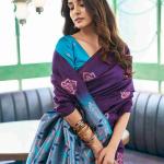 Opulent Purple Soft Silk Saree With Glorious Blouse Piece