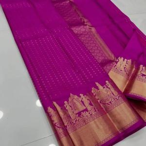 Vibrant Magenta Soft Silk Saree With Ebullience Blouse Piece