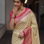 Divine Beige Soft Silk Saree With Marvellous Blouse Piece