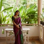 Outstanding Purple Soft Silk Saree With Devastating Blouse Piece
