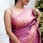Opulent Pink Soft Silk Saree With Pleasant Blouse Piece