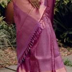 Opulent Pink Soft Silk Saree With Pleasant Blouse Piece