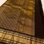 Petrichor Black Soft Banarasi Silk Saree With Delectable Blouse Piece