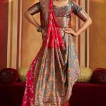 Snazzy Dark Pink Pure Zari Weaving Banarasi Silk Saree With Scintillating Blouse Piece