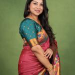 Moiety Maroon Paithani Silk Saree With Girlish Blouse Piece