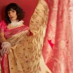 Stunning Beige Pure Zari Weaving Banarasi Silk Saree With Majesty Blouse Piece