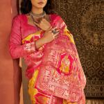 Prettiest Yellow Pure Zari Weaving Banarasi Silk Saree With Fairytale Blouse Piece