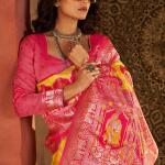Prettiest Yellow Pure Zari Weaving Banarasi Silk Saree With Fairytale Blouse Piece