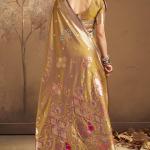 Panoply Mustrad Pure Zari Weaving Banarasi Silk Saree With Rhapsody Blouse Piece