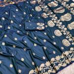 Mesmerising Blue Pure Zari Weaving Banarasi Silk Saree With Appealing Blouse Piece