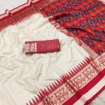 Enticing Beige Pure Zari Weaving Banarasi Silk Saree With Exceptional Blouse Piece