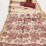 Whimsical Beige Pure Munga Cotton Silk Saree With Smart Blouse Piece