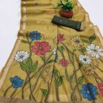 Pleasurable Mustard Pure Munga Cotton Silk Saree With Lassitude Blouse Piece