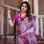Printed Multicolor Linen Saree for Women with Multicolor Pallu and Ethnic Border – Lightweight Casual Wear